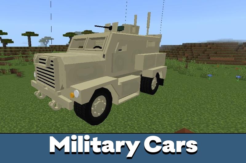 Military Cars Mod for Minecraft PE