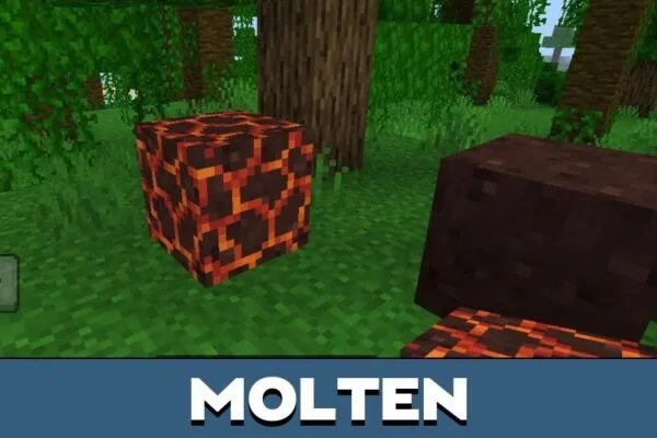 Molten from Lava Sponge Mod for Minecraft PE