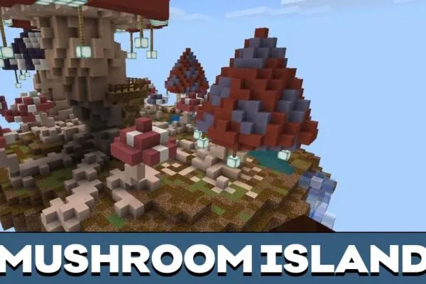 Mushroom Island from Build Craft Mod for Minecraft PE