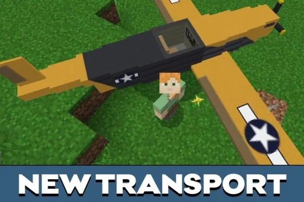 Transport from Military Plane Mod for Minecraft PE