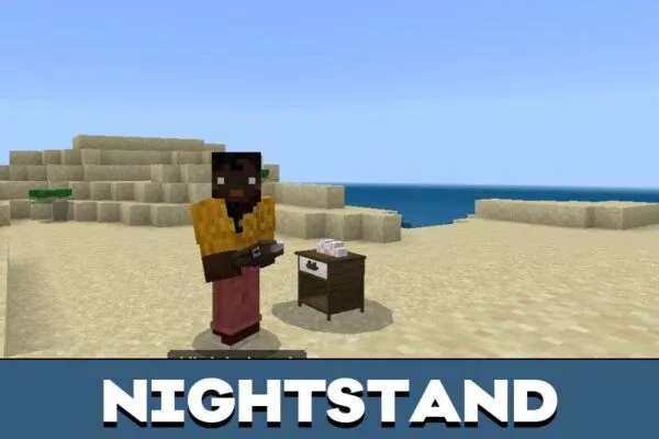 Nightstand from Cat Decorations Mod for Minecraft PE