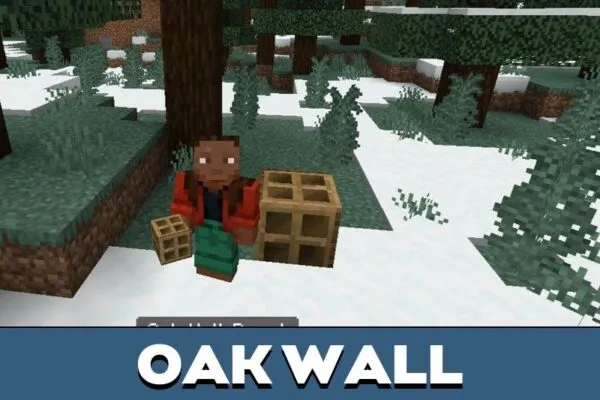 Oak Wall from Workshops Mod for Minecraft PE