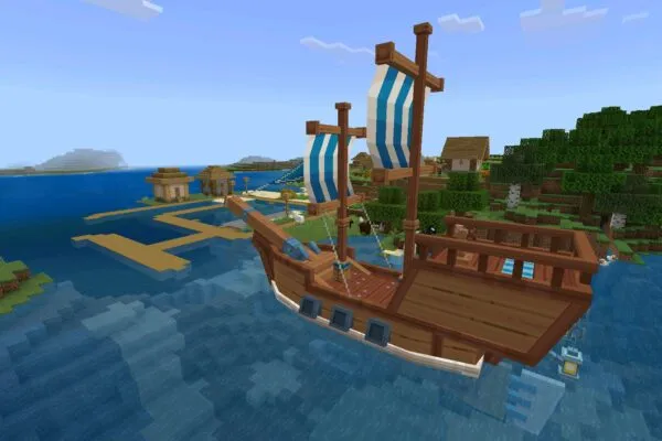 Ship from Pirates Mod for Minecraft PE