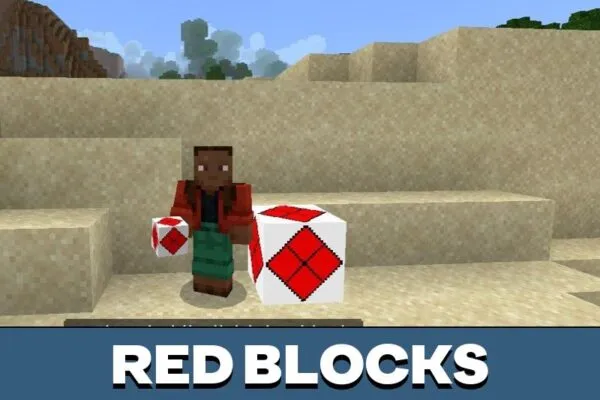 Red Blocks from More Lighting Mod for Minecraft PE