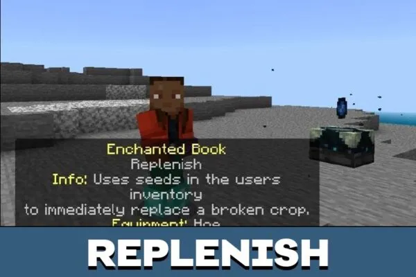 Replenish from Hogs Enchant Mod for Minecraft PE