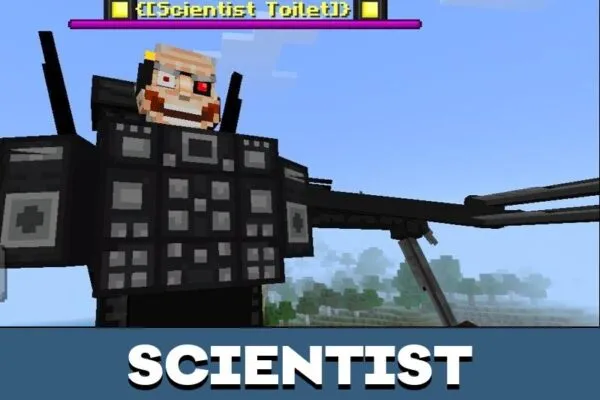 Scientist from Skibidi Toilet 2 Mod for Minecraft PE