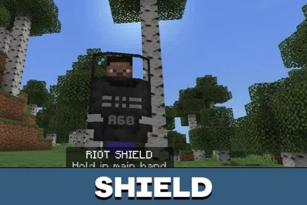 Shield from Pixelated Guns Mod for Minecraft PE