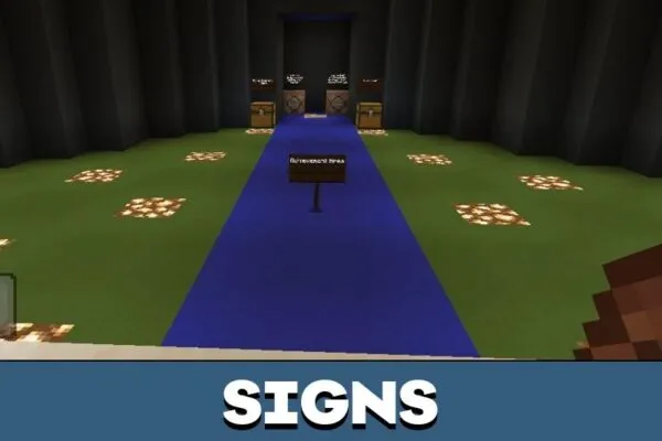 Signs from Achievements Super Map for Minecraft PE