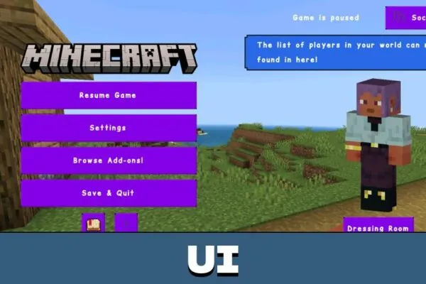 UI from Solo Leveling Map and Texture for Minecraft PE