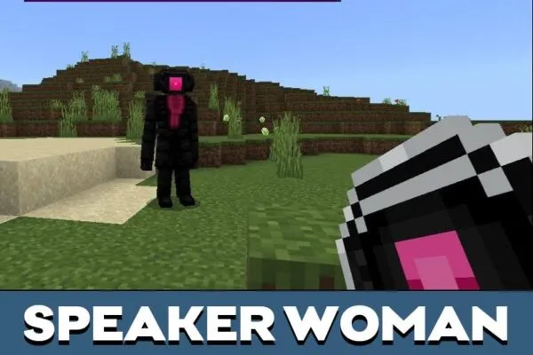 Speaker Woman from Skibidi Toilet 2 Mod for Minecraft PE