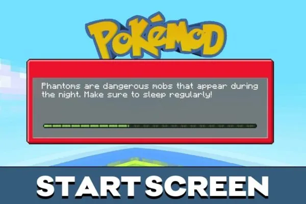 Start Screen from Pokemon 2 Mod for Minecraft PE