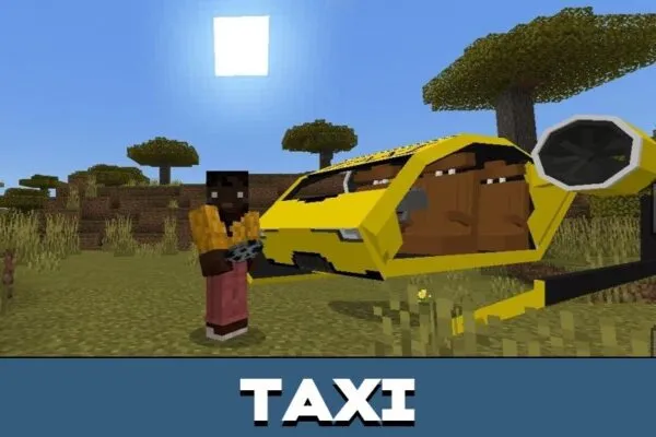 Taxi from Future Cars Mod for Minecraft PE