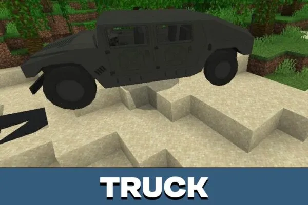 Truck from Military Equipment Mod for Minecraft PE