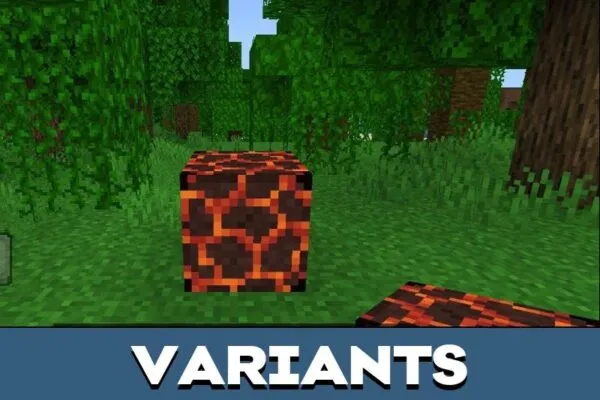 Variants from Lava Sponge Mod for Minecraft PE