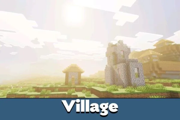 Village from Solar Shader for Minecraft PE