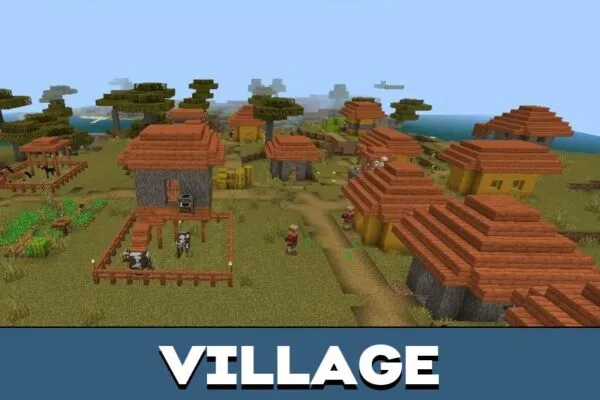 Village from Solitude Shader for Minecraft PE