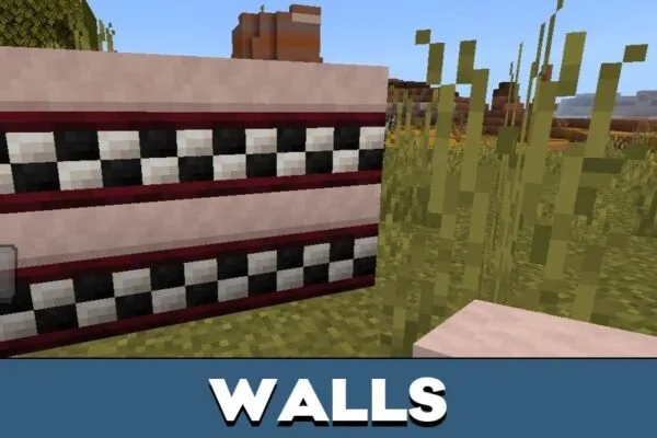 Walls from FNAF Decor Mod for Minecraft PE