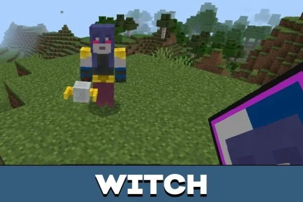 Witch from Clash Royale Mod for Minecraft PE