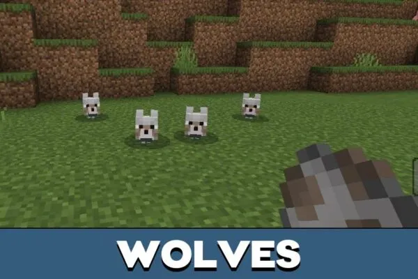 Wolves from Baby Mobs Texture Pack for Minecraft PE