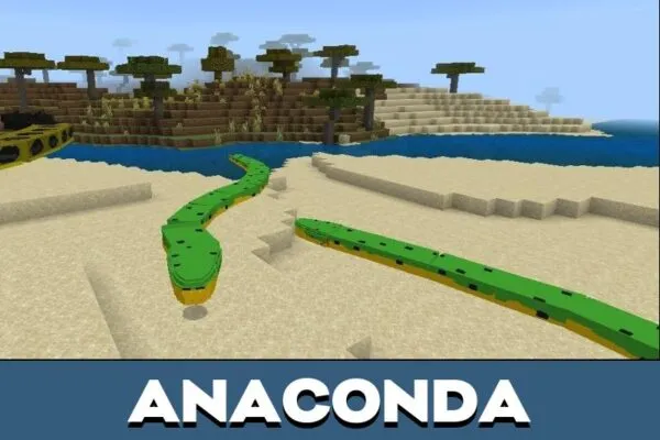 Anaconda from Gigantes Reptiles Mod for Minecraft PE