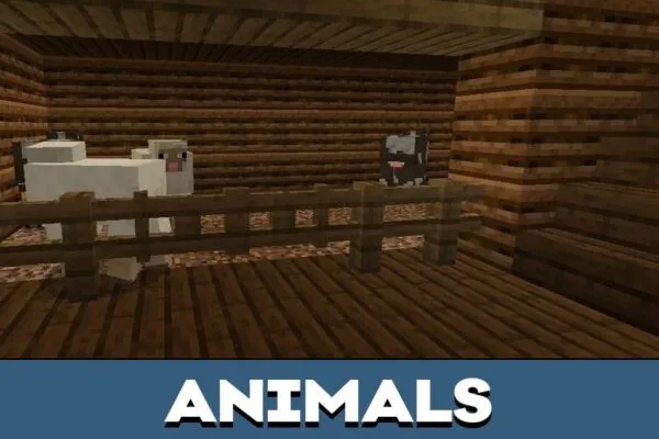 Animals from Underwater House Mod for Minecraft PE