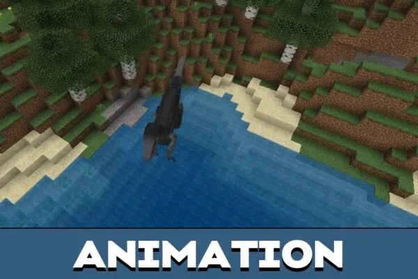 Animation from Jurassic World Dominion Mod for Minecraft PE