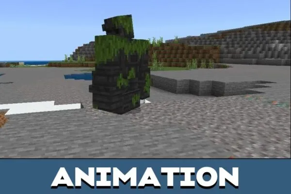 Animation from Nature Golem Texture Pack for Minecraft PE