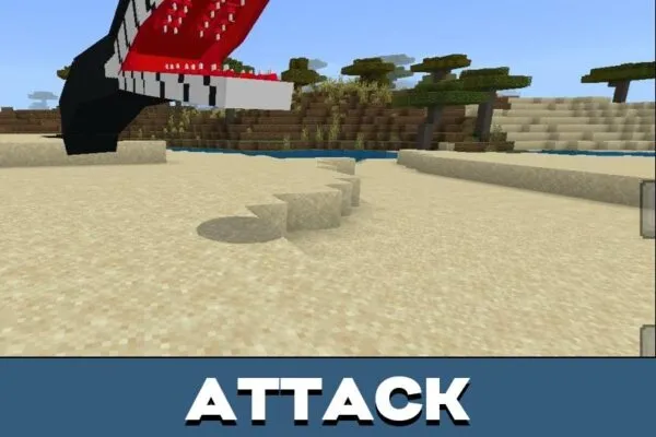 Attack from Gigantes Reptiles Mod for Minecraft PE