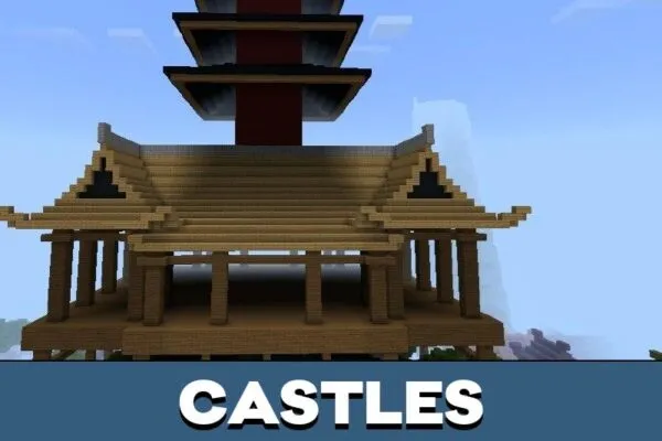 Castles from Houses from One Piece Map for Minecraft PE