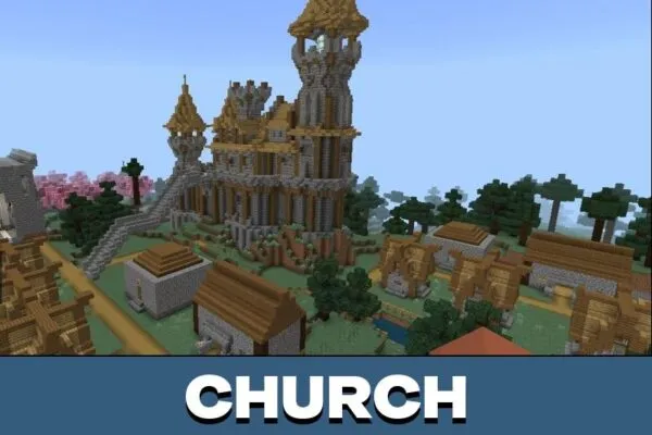 Church from Middle Ages World Map for Minecraft PE