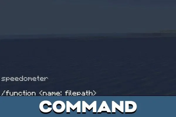 Command from Speedometer Mod for Minecraft PE