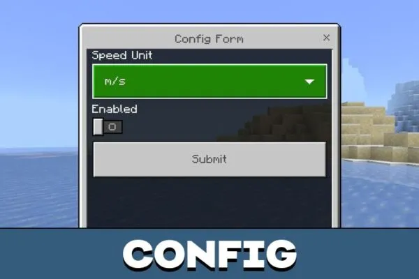 Config from Speedometer Mod for Minecraft PE