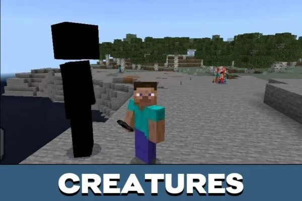 Creatures from The Man from the Fog Mod for Minecraft PE