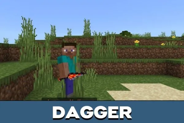 Dagger from Boss Demon King Mod for Minecraft PE