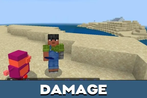 Damage from Uganda Knuckles Mod for Minecraft PE