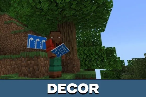 Decor from Road Signs Mod for Minecraft PE