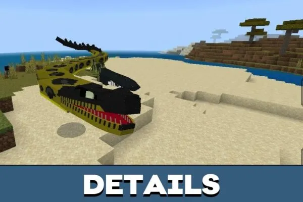 Details from Gigantes Reptiles Mod for Minecraft PE