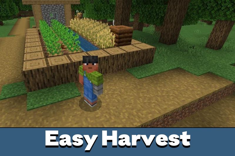 Edds Easy Harvest Mod for Minecraft PE