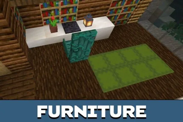 Furniture from Underwater House Mod for Minecraft PE