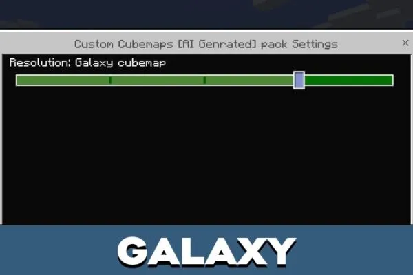 Galaxy from Custom Cubemaps Texture Pack for Minecraft PE