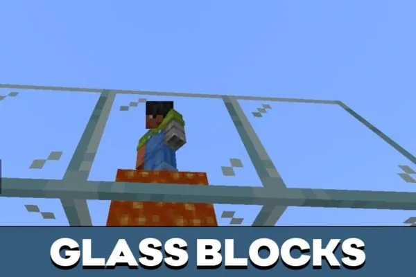 Glass Blocks from Lava One Block Mod for Minecraft PE