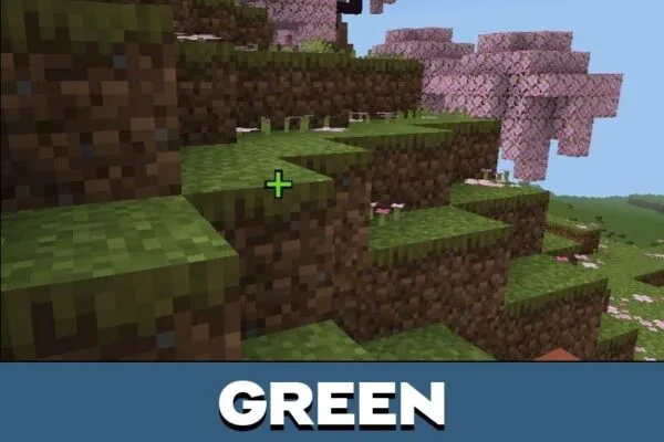 Green Custom Crosshairs Texture Pack for Minecraft PE