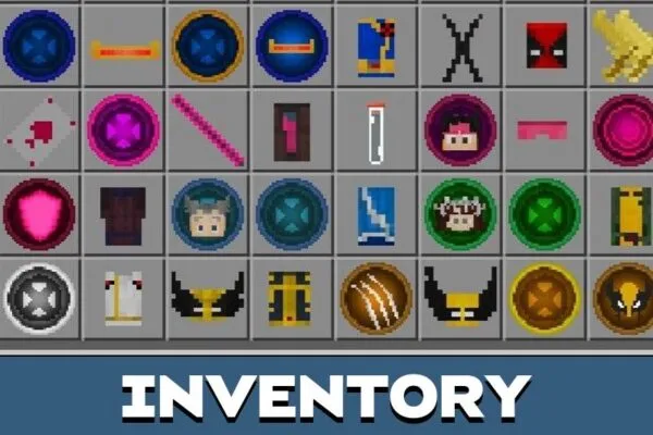 Inventory from X Men Mod for Minecraft PE