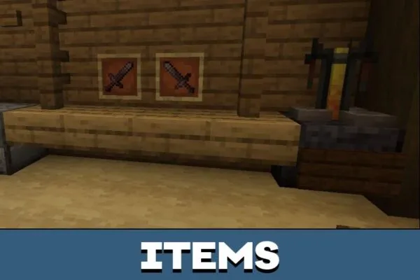 Items from One Room Escape Map for Minecraft PE