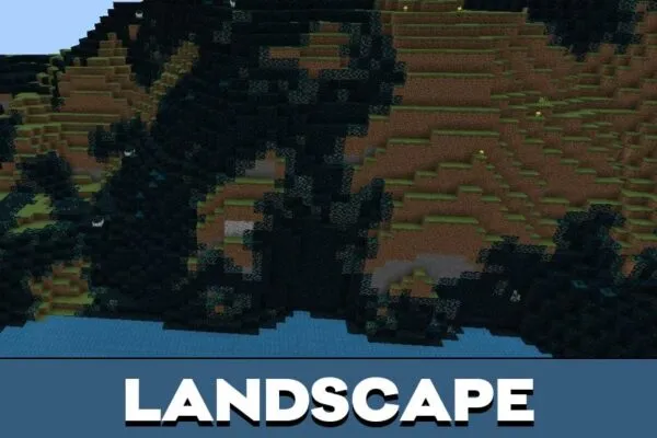 Landscape from Deep Dark Survival Map for Minecraft PE