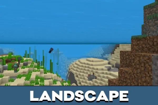 Landscape from No Lava and Water Fog Texture Pack for Minecraft PE