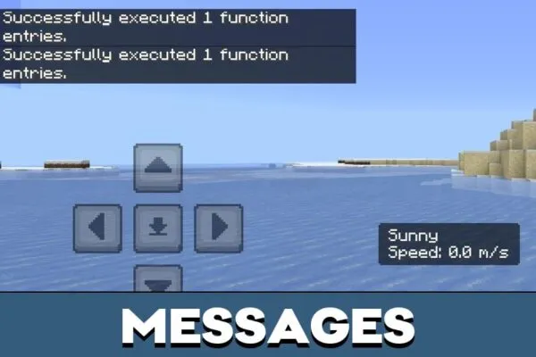 Messages from Speedometer Mod for Minecraft PE