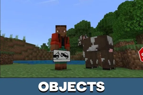 Objects from Road Signs Mod for Minecraft PE