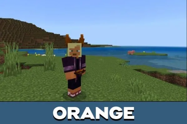 Orange Colored Horns Mod for Minecraft PE