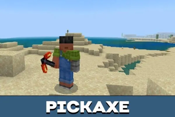 Pickaxe from Magma Plus Mod for Minecraft PE